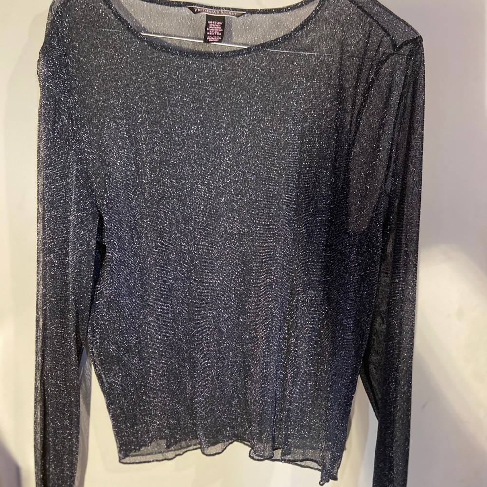 Sheer glitter long sleeve